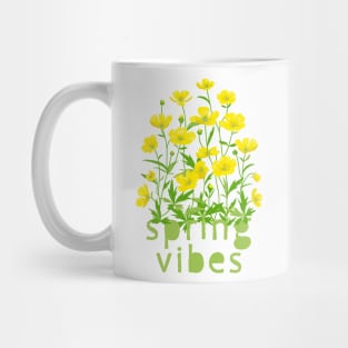 Spring Vibes. Buttercup Flowers Mug